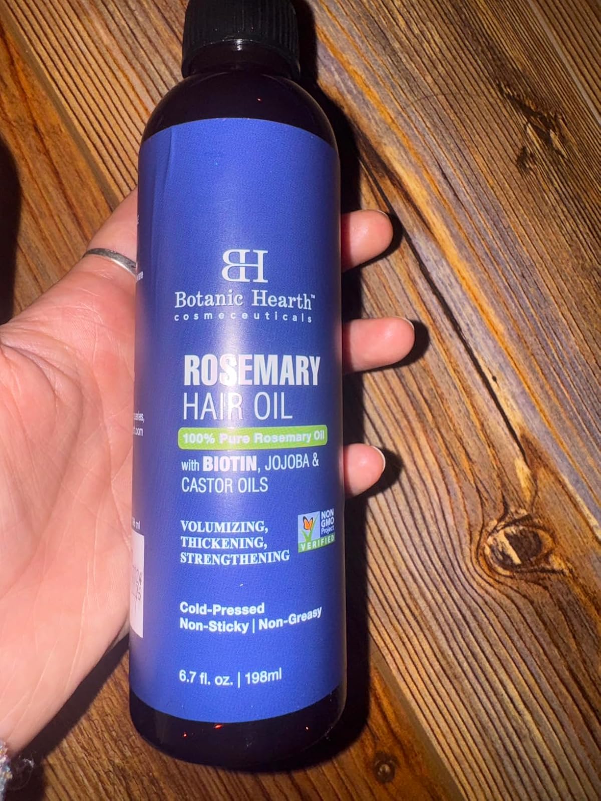 Botanic Hearth 100% Pure Rosemary Oil For Hair (6.7 fl oz) Infused With Biotin, Jojoba & castor Oil | Nourishing & Volumizing | Non GMO Verified